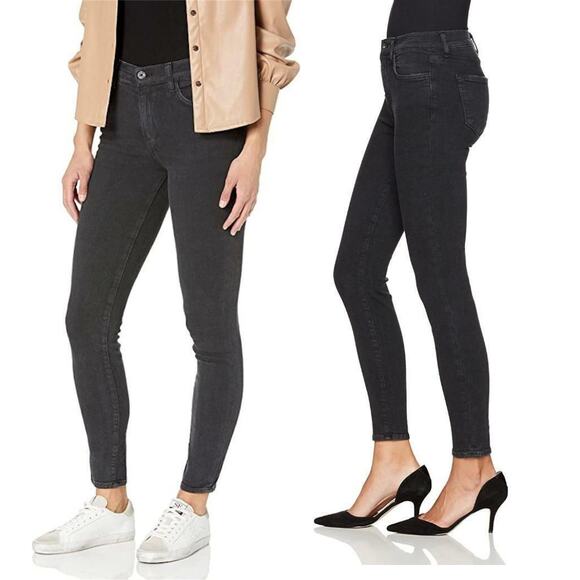 baldwin Denim - NEW Baldwin Karlie High-rise Smoke Crop Skinny Jeans Goth E-Girl Sz 25 MSRP $228